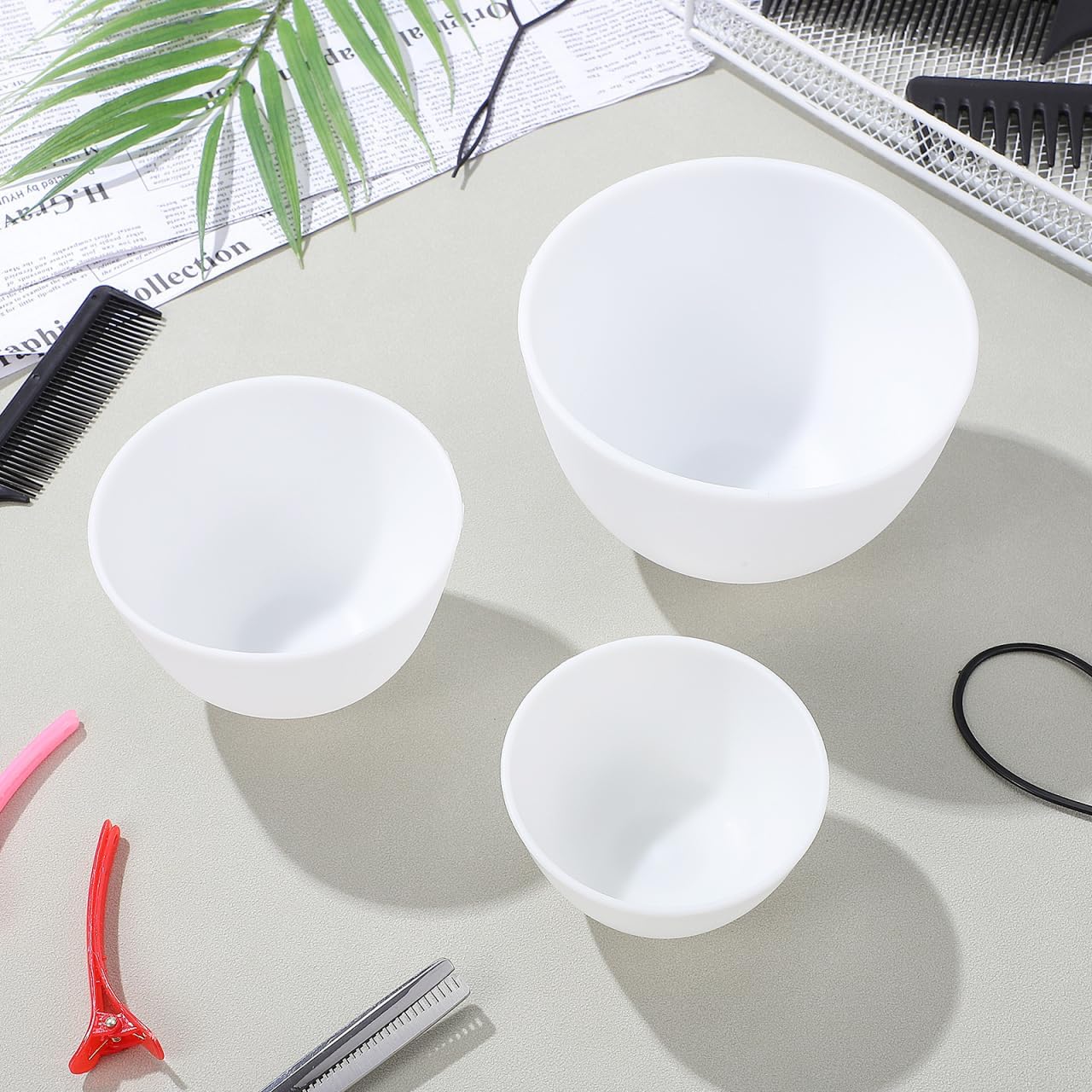 Face Mask Silicone - 3pcs/set Silicone Bowls White Face Mask