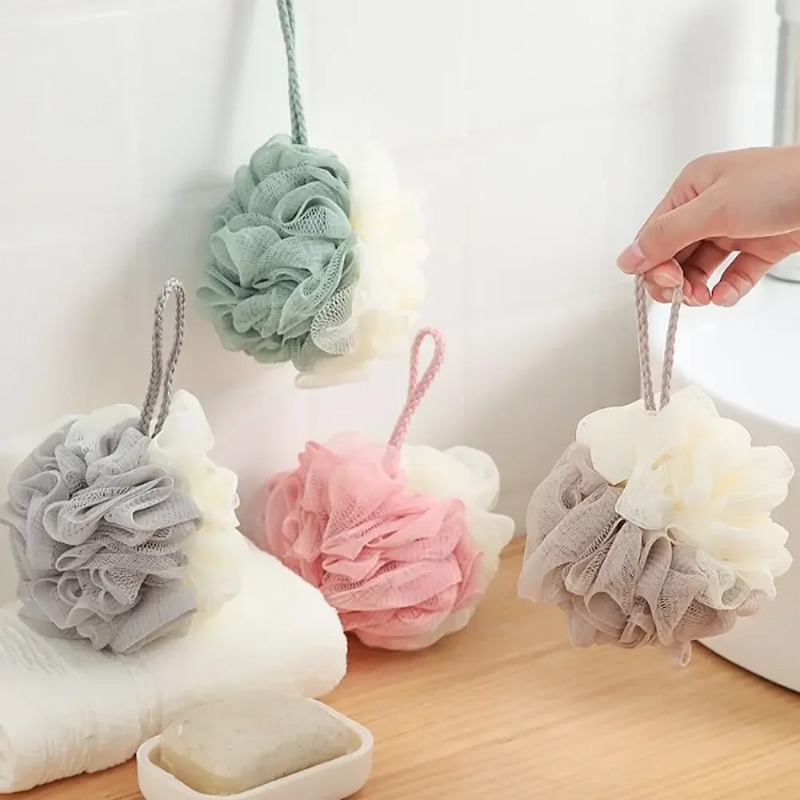 Dry Brush Body - Soft Shower Mesh Foaming Sponge Exfoliating