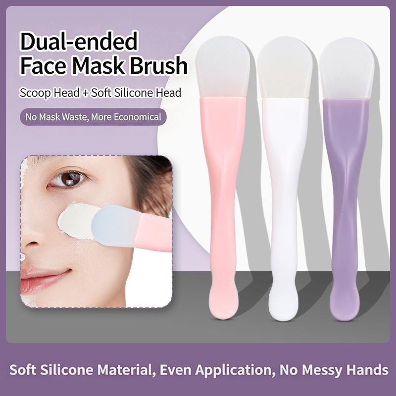 Face Mask Silicone - 【M】1/2/3Pcs Dual Ended Silicone Mask Brush