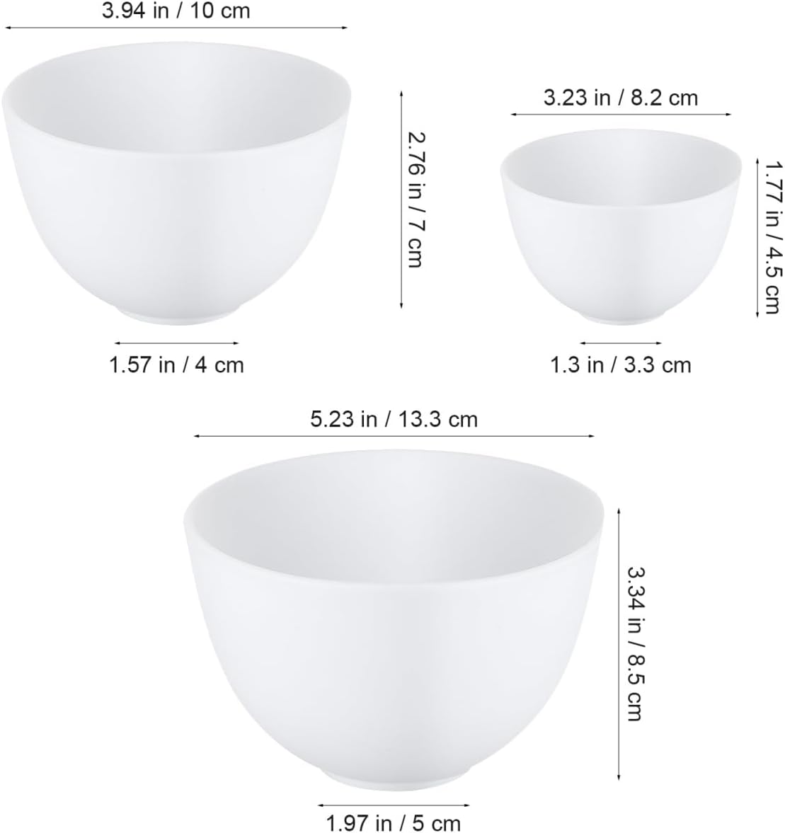 3pcs/set Silicone Bowls White  - Face Mask Silicone ulasan dan harga