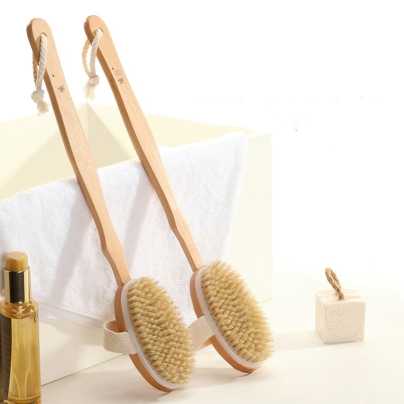Bathroom Body Brushes Long Han - Dry Brush Body ulasan dan harga