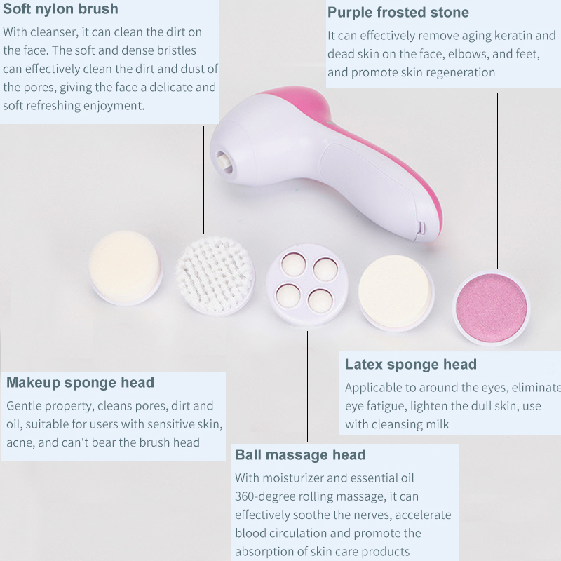5 IN 1 Face Cleansing Brush Wa - Dry Brush Body ulasan dan harga